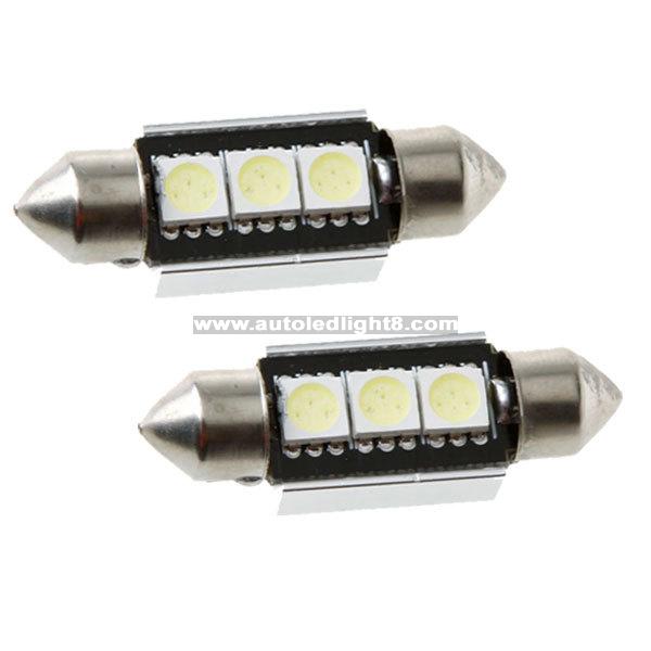 3SMD Festoon C5W Canbus LED Auto bulb 