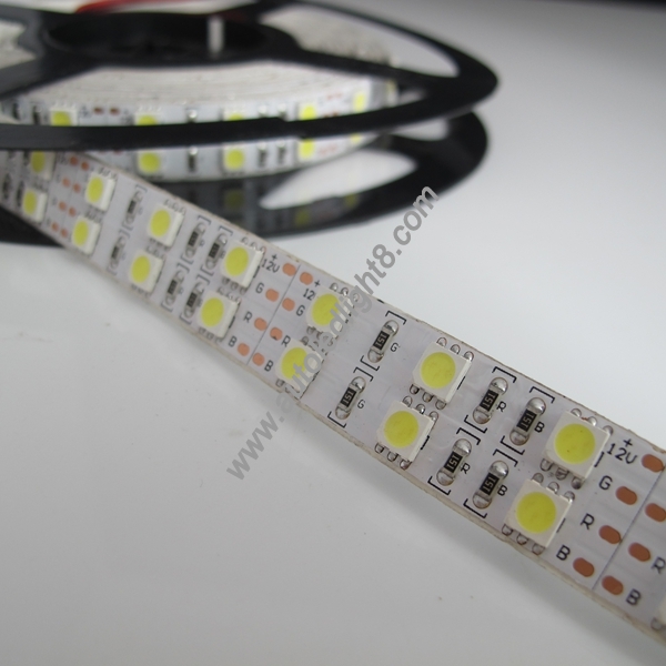 5M 5050 SMD Double Row 600 LED Warm White Waterproof Strip Light 120LED/M DC12V