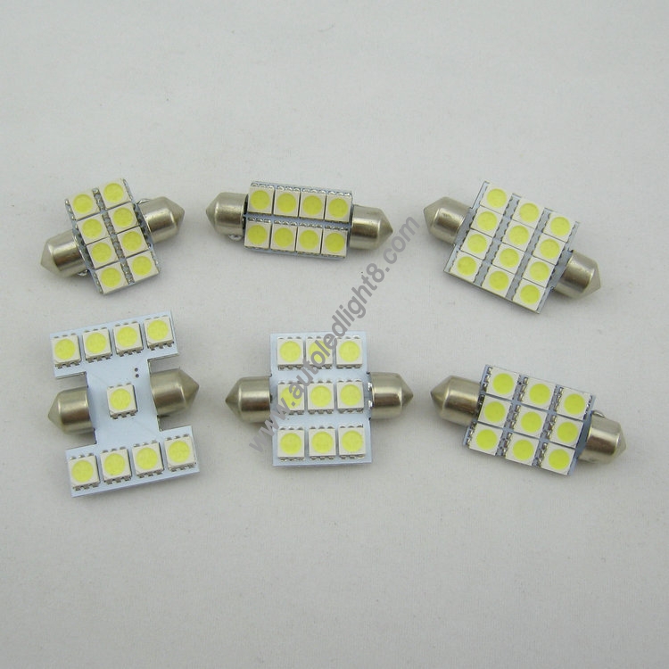 36MM ,39mm,42mm 5050 Festoon Car LED Dome Light Bulb 