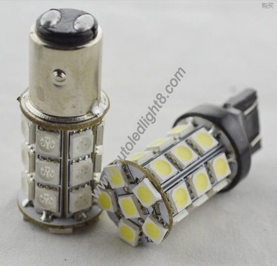 3156 3157 Pure White 27 SMD 5050 Stop Brake Turn Tail Car LED Light Bulb Lamp