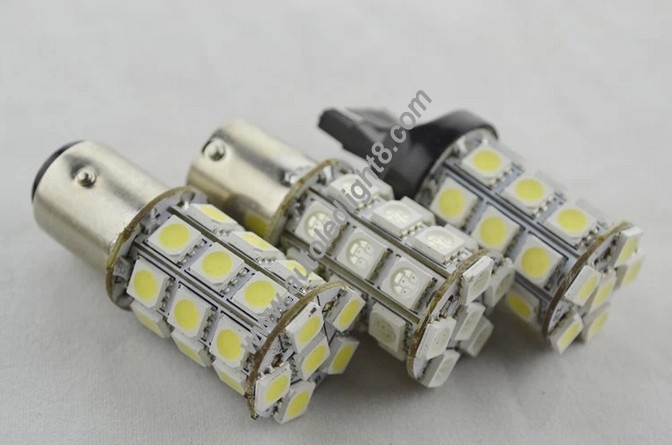 3156 3157 Pure White 27 SMD 5050 Stop Brake Turn Tail Car LED Light Bulb Lamp