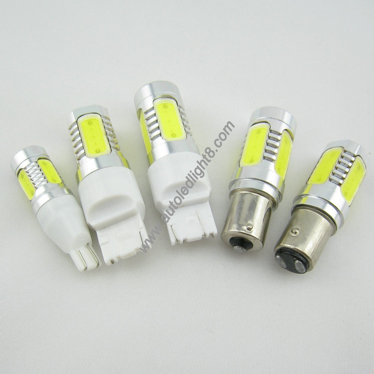 White 1157 BAY15D 7.5W Cree High Power Car Signal Tail Turn LED Light Bulb 12V