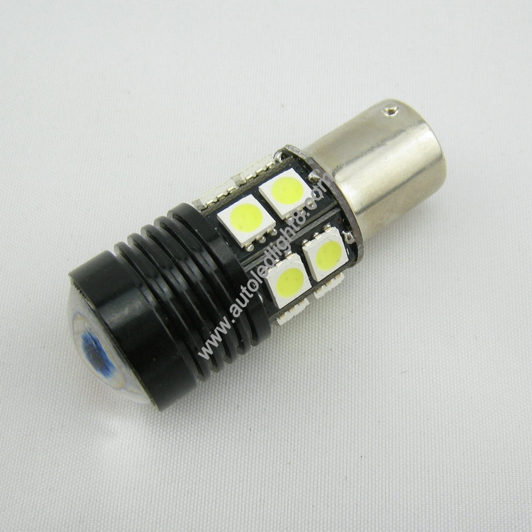 7W CREE Q5 + 12 SMD LED Car Turn Signal Brake Stop Reverse Back Up Light Bulb