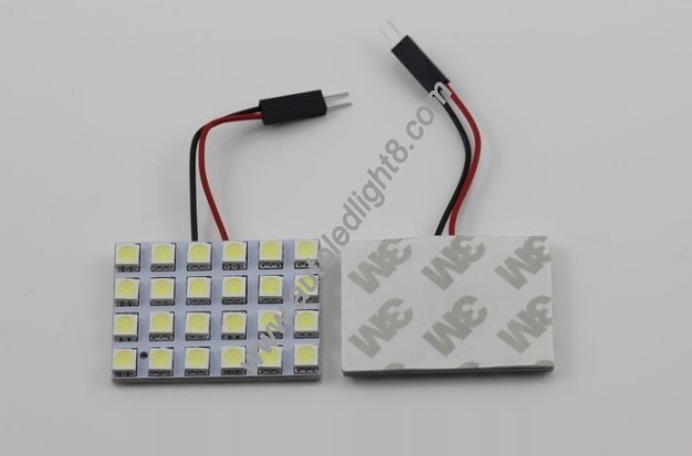 T10 BA9S Festoon Dome Panel 24SMD 5050 3 Chips LED Lights