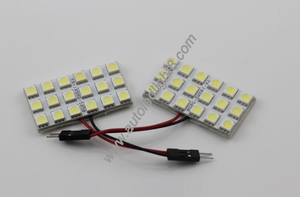 White T10 18SMD 5050 Dome Festoon Panel 18 SMD LED Car Interior Light Bulb