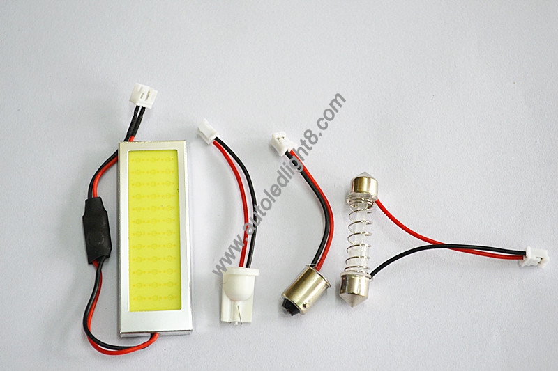 36led White Color COB Dome Festoon Lamp LED Light Panel With T10/BA9s /festoonAdapter