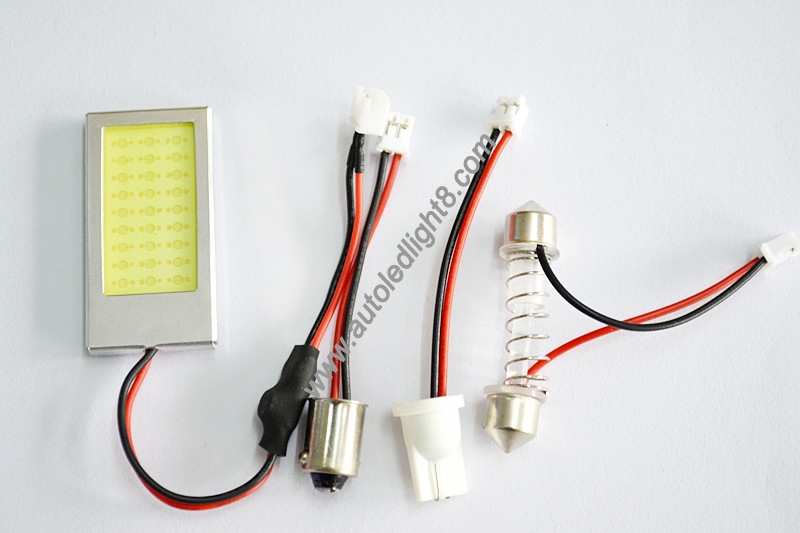 36led White Color COB Dome Festoon Lamp LED Light Panel With T10/BA9s /festoonAdapter