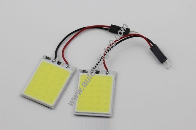 Car Vehicle White 24 COB LED Interior Light Panel With T10 Festoon Adapter