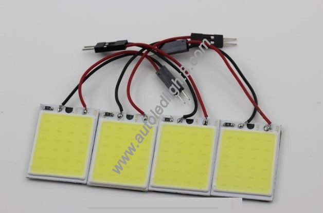 Car Vehicle White 24 COB LED Interior Light Panel With T10 Festoon Adapter