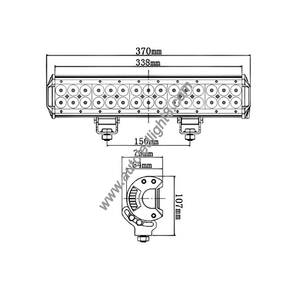 15 inch 90W CREE Chip LED Work Light Bar Projector Driving Spot/Flood Beam SUV ATV 4WD Truck  9-32V 