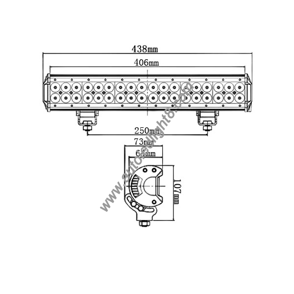 17inch 108W Cree Led Work Light Bar Lamp Spot Beam Car Truck Boat ATV Mine SUV UTE 4WD