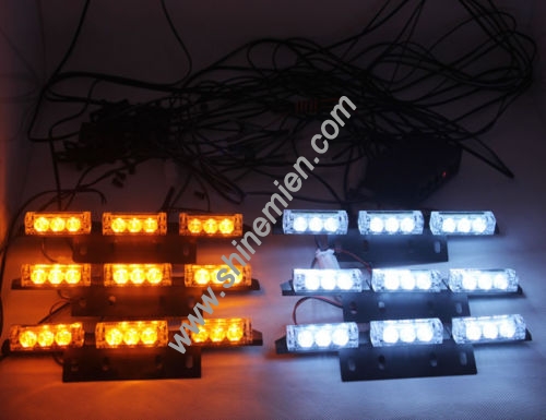 54LED Auto Van Truck Strobe Flash Light Grill emergency lights 3 Mode