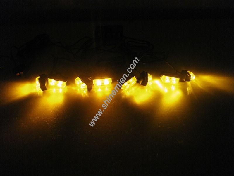 Emergency Strobe Warning High Power 16W Grill Light LightBar 16Leds Amber 