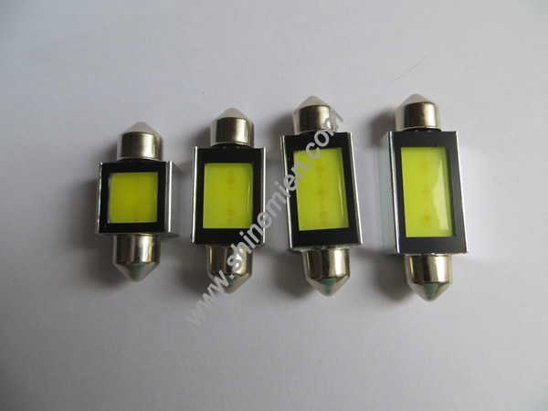 31/36/39/42 mm COB Dome Festoon Interior Panel Light Aluminum Shell2x 31mm COB 2Chips SMD LED 2W Do