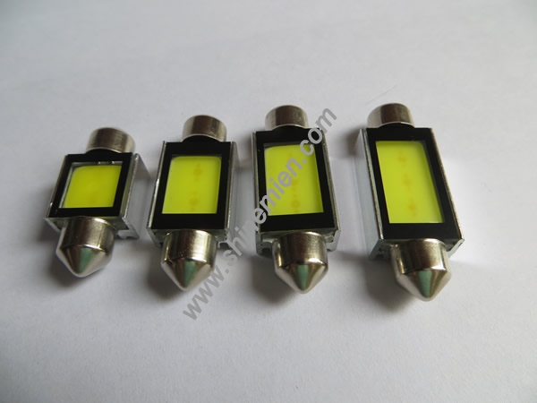 31/36/39/42 mm COB  Dome Festoon Interior Panel Light Aluminum Shell2x 31mm COB 2Chips SMD LED 2W Do