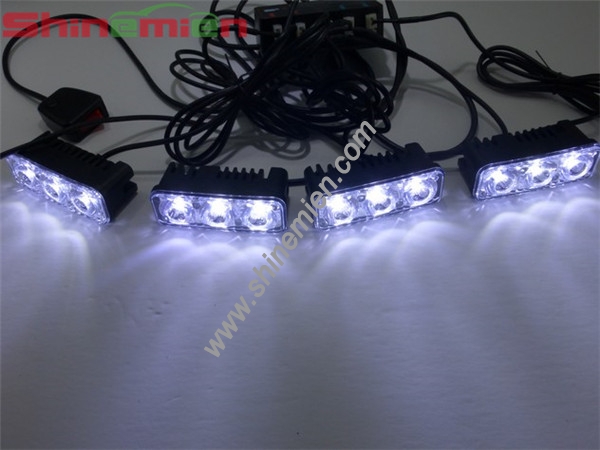 Super bright LED Strobe Light 12 LED Emergency Vehicle Flashing Light for Front Grille/Deck 