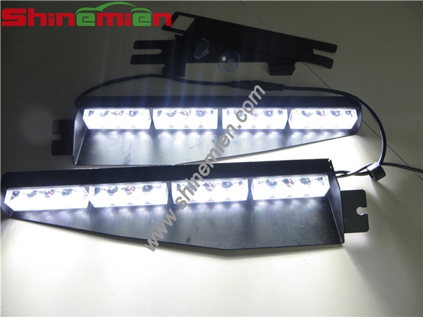 Split Visor Dash 32 LED Emergency Warning Strobe Light Mount Deck LED Lamp Bar 