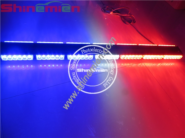 Auto 84LED Emergency Traffic Advisor Hazard Flash Strobe Warning Directional Light Bar Red White Blu