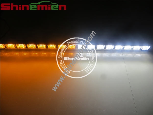 Traffic Advisor Led Emergency Warning Deck Lightbar 47inch 48leds Strobe White Amber