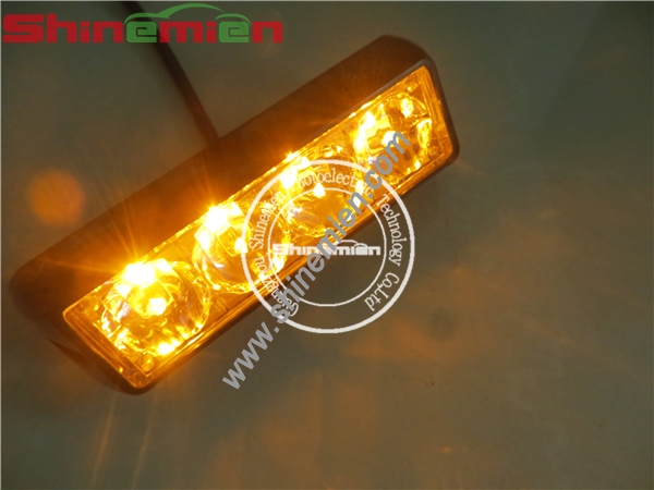 Super High Intensity 4 LED Surface Mount Emergency Strobe Lightheads 