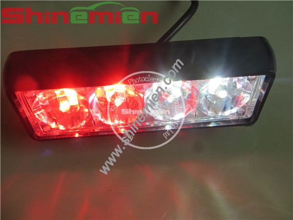 Super High Intensity 4 LED Surface Mount Emergency Strobe Lightheads 