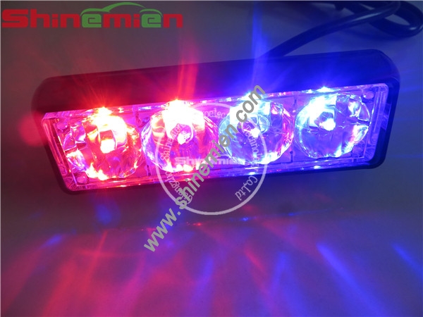 Super High Intensity 4 LED Surface Mount Emergency Strobe Lightheads 