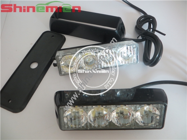 Super High Intensity 4 LED Surface Mount Emergency Strobe Lightheads 