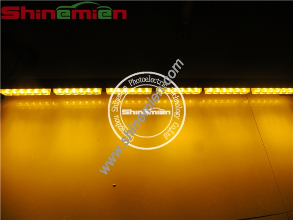 38inch 36LED Yellow/Amber 7 Modes Traffic Advisor Emergency Warning Vehicle Strobe Light Bar Kit