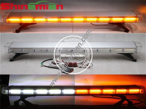 COB Amber White 47 inch emergency Strobe Light bar Lightbar Warrning 