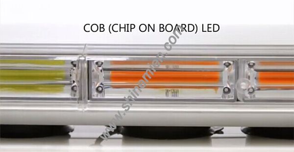 COB Amber White 47 inch emergency Strobe Light bar Lightbar Warrning 