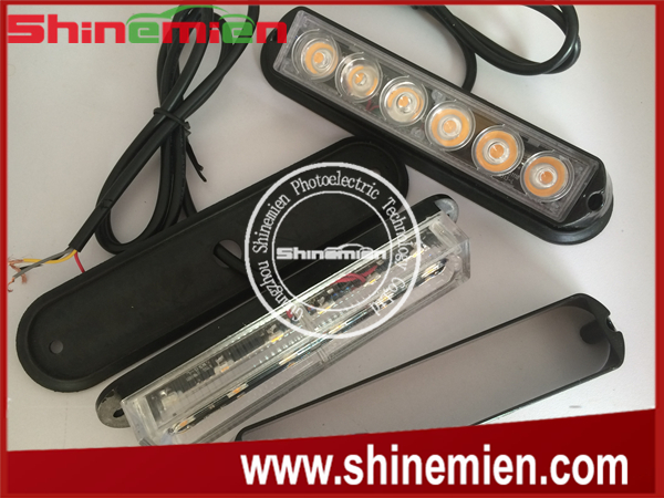 New LED 6x1W Surface Mount Strobe Traffic Flashing Emergency Light