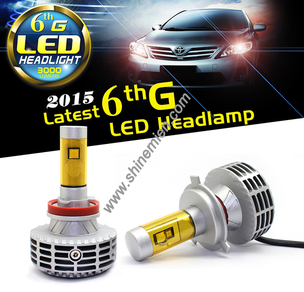  G6 no fan design super bright high low beam 22w H16 auto led headlight bulb