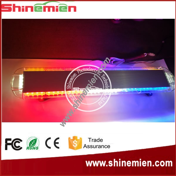 72W Auto Emergency Amber Warning Strobe Light Bar For Police/Ambulance/Truck