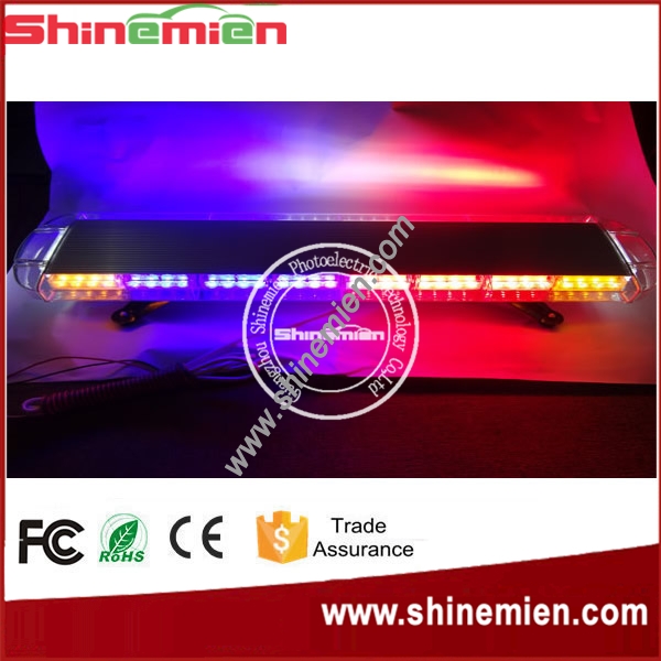 72W Auto Emergency Amber Warning Strobe Light Bar For Police/Ambulance/Truck