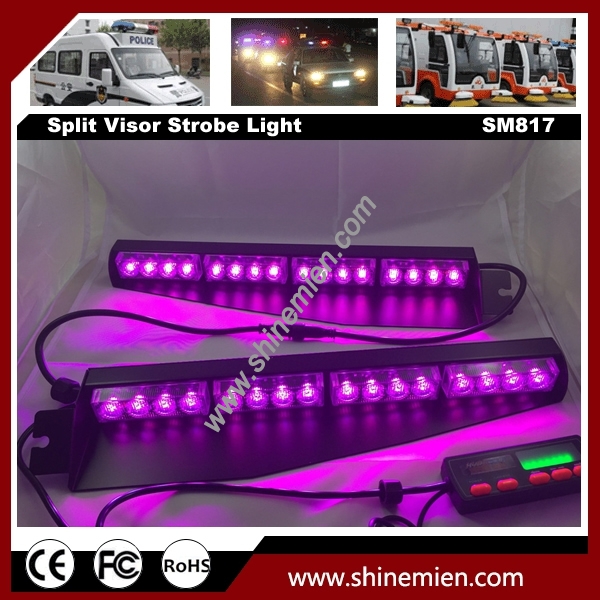  Emergency Led Warning Strobe Visor Light Split Mount Deck Dash 32 LED Lightbar New Display Control