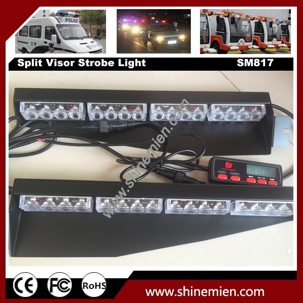  Emergency Led Warning Strobe Visor Light Split Mount Deck Dash 32 LED Lightbar New Display Control