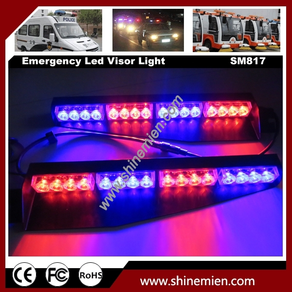 2x16LED 32W Visor Emergency Led Warning Flash Split Mount Deck Dash Light bar 