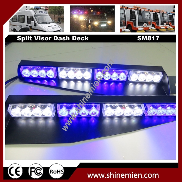 2x16LED 32W Visor Emergency Led Warning Flash Split Mount Deck Dash Light bar 