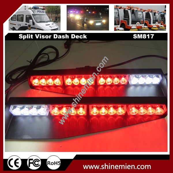 2x16LED 32W Visor Emergency Led Warning Flash Split Mount Deck Dash Light bar 