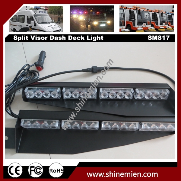 2x16LED 32W Visor Emergency Led Warning Flash Split Mount Deck Dash Light bar 