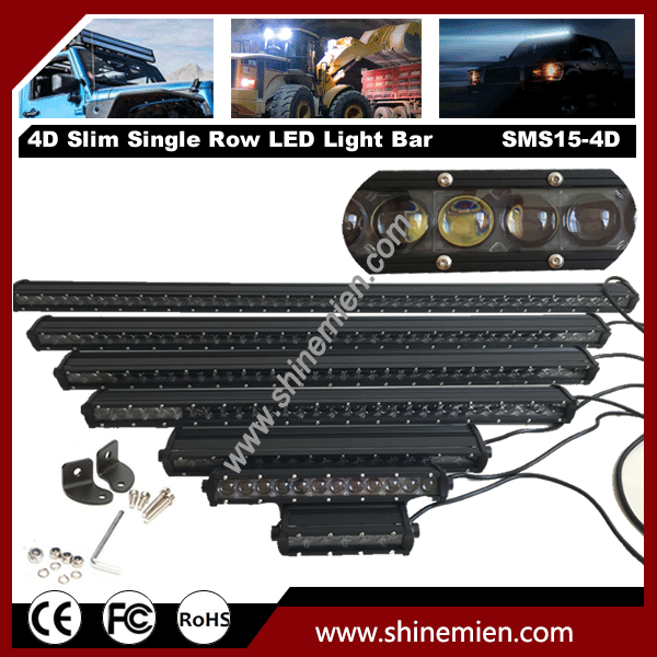 Slim Single Row 19 inch 90W 5W CREE LED 4D Lens OffRoad Spot Light Bar 