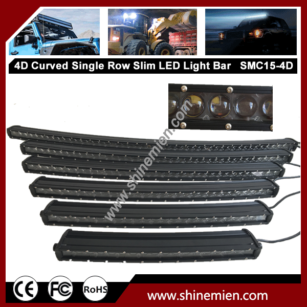 12V 24V CR EE 4D LED light bar 25 inch 120W Slim Single Row Spot Beam Super bright for ATV 4x4 offro