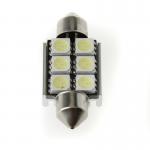 39mm 6SMD 5050 LED C5W Canbus Festoon License Plat