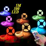 5050 RGB LED SMD Strip 5M 150 300 LEDS 24/ 44 Key IR Remote Controller Waterproof