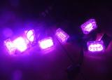 8LED 28W 12V Purple color emergency strobe light for deck /dash /grille 