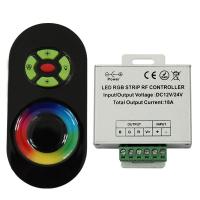 Wireless RF Controller RGB Touch Remote DC 12V-24V for RGB LED Strip Black 