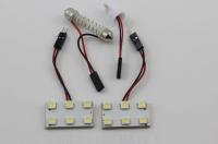 Car 6 Smd 5050 Led Light Panel T10 Festoon Dome Light Adapter