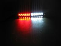 Led Emergency Strobe Warning Fireman Lightbar 12leds Windshield Light Red White